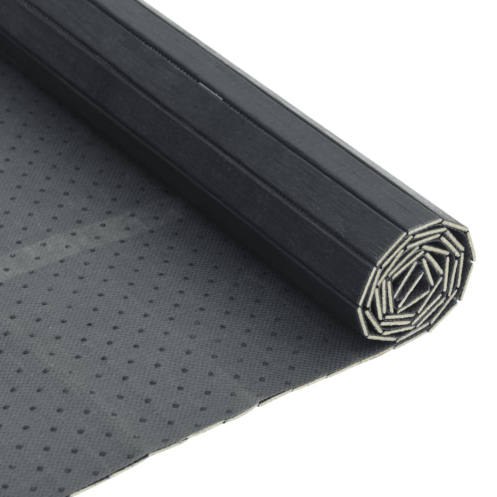 vidaXL Rug Rectangular Grey 100x100 cm Bamboo