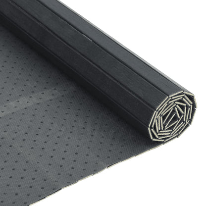 vidaXL Rug Rectangular Grey 100x100 cm Bamboo