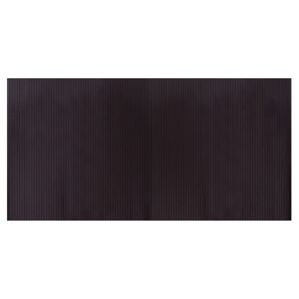 vidaXL Rug Rectangular Dark Brown 100x200 cm Bamboo