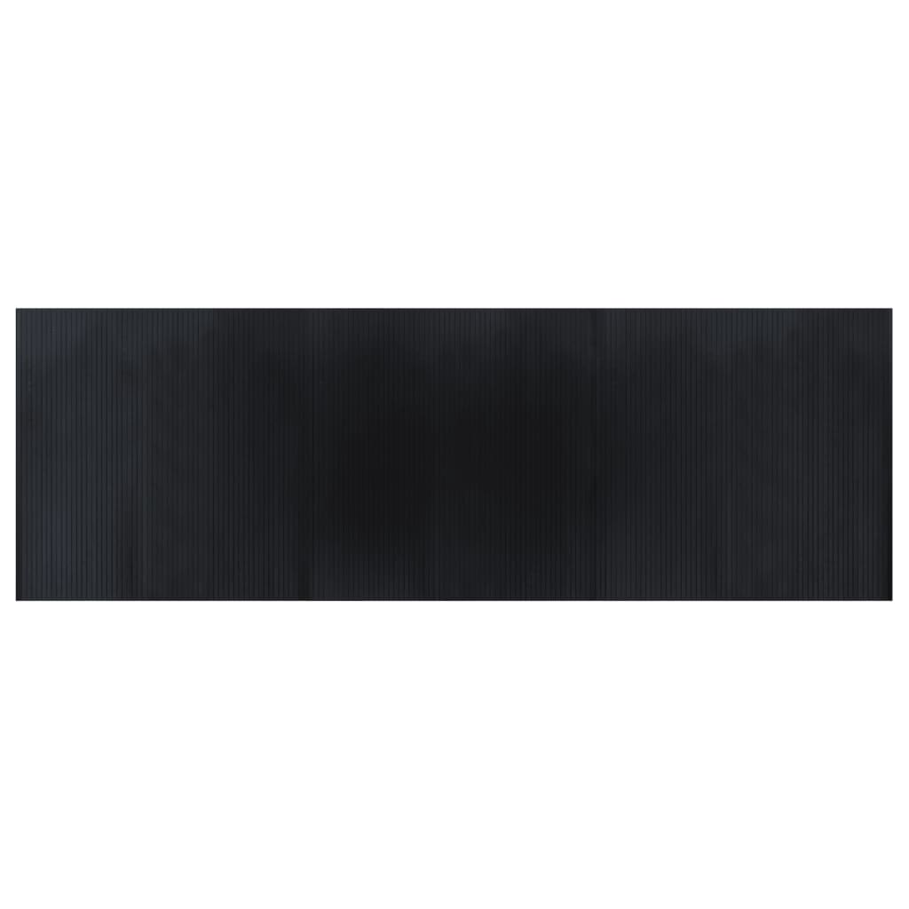 vidaXL Rug Rectangular Black 100x300 cm Bamboo