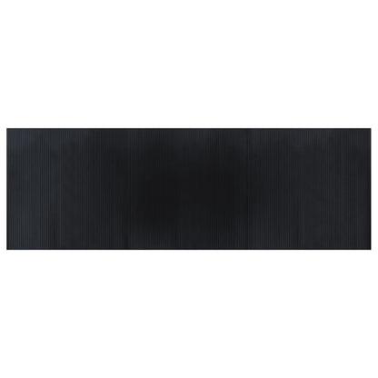 vidaXL Rug Rectangular Black 100x300 cm Bamboo