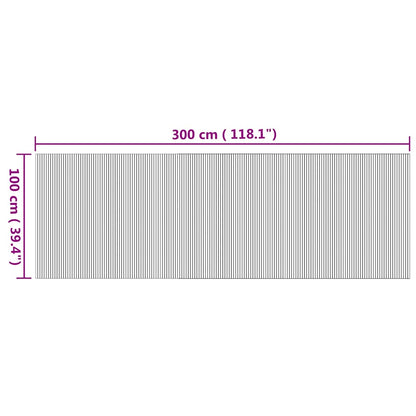 vidaXL Rug Rectangular Natural 100x300 cm Bamboo