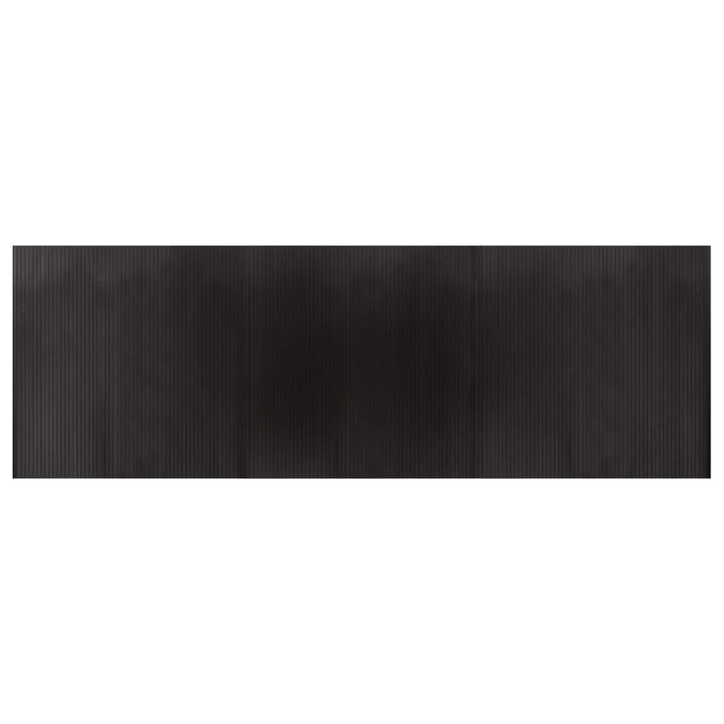 vidaXL Rug Rectangular Dark Brown 100x300 cm Bamboo