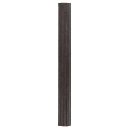 vidaXL Rug Rectangular Dark Brown 100x300 cm Bamboo