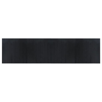 vidaXL Rug Rectangular Black 100x400 cm Bamboo