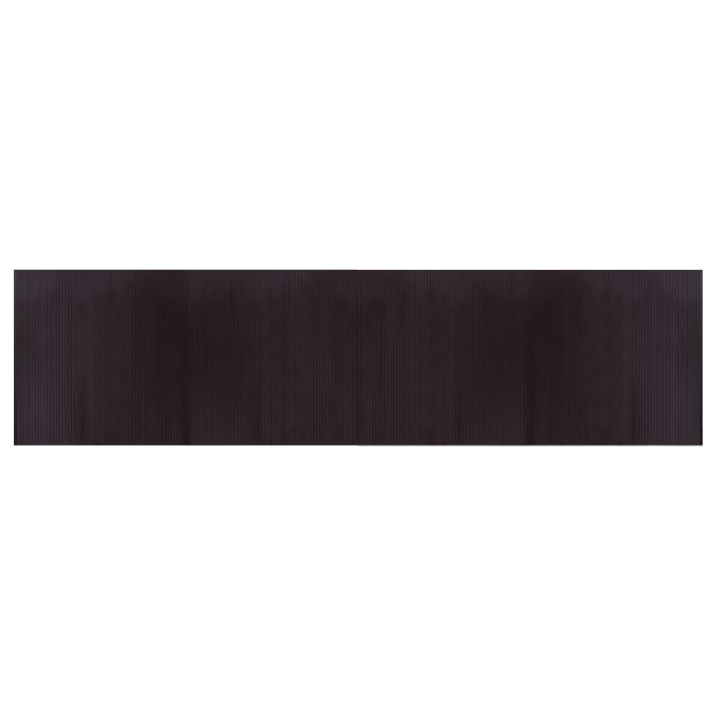 vidaXL Rug Rectangular Dark Brown 100x400 cm Bamboo