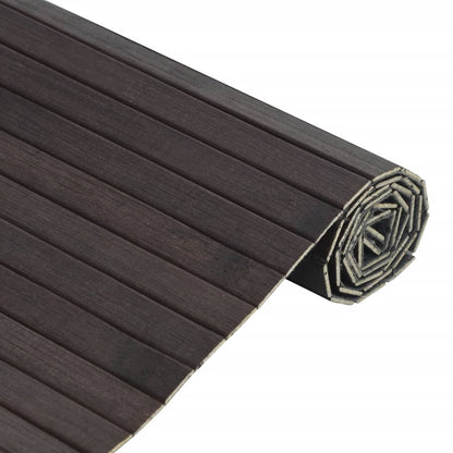 vidaXL Rug Rectangular Dark Brown 100x400 cm Bamboo