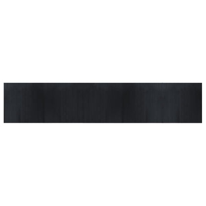 vidaXL Rug Rectangular Black 100x500 cm Bamboo
