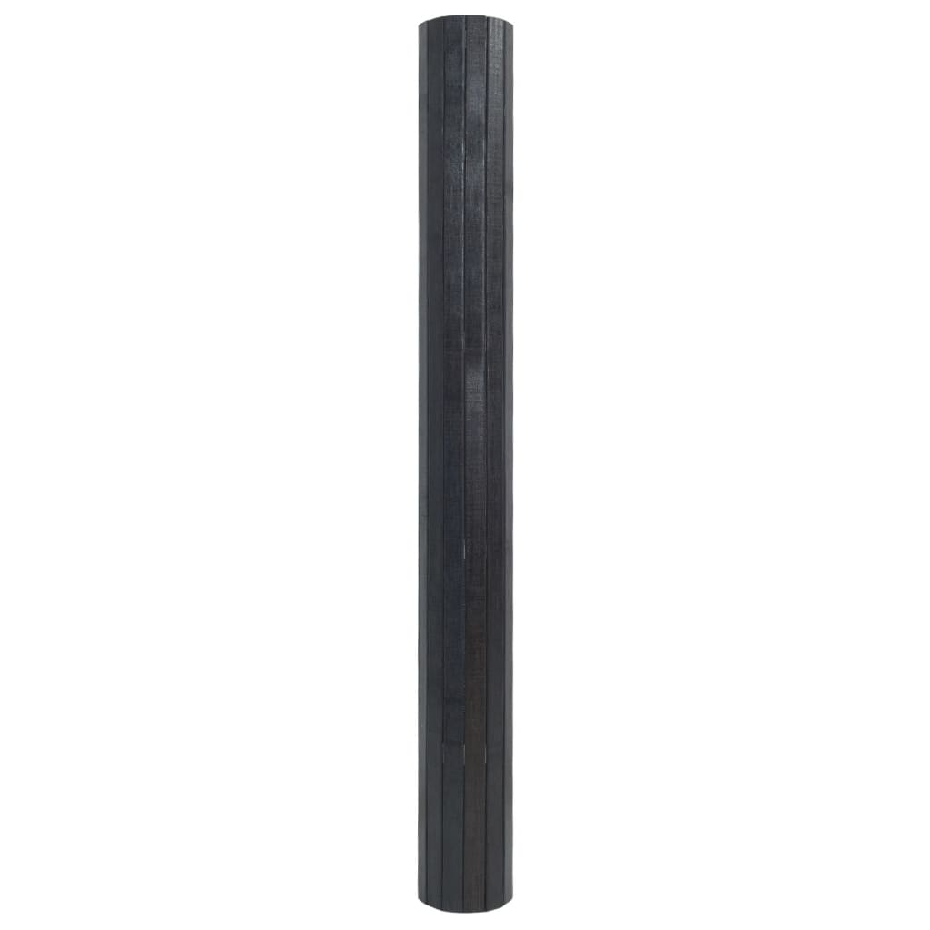 vidaXL Rug Rectangular Grey 100x500 cm Bamboo