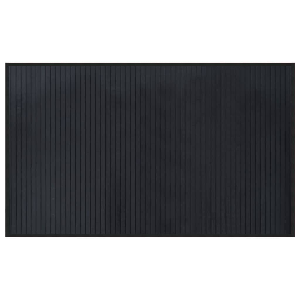 vidaXL Rug Rectangular Black 60x100 cm Bamboo