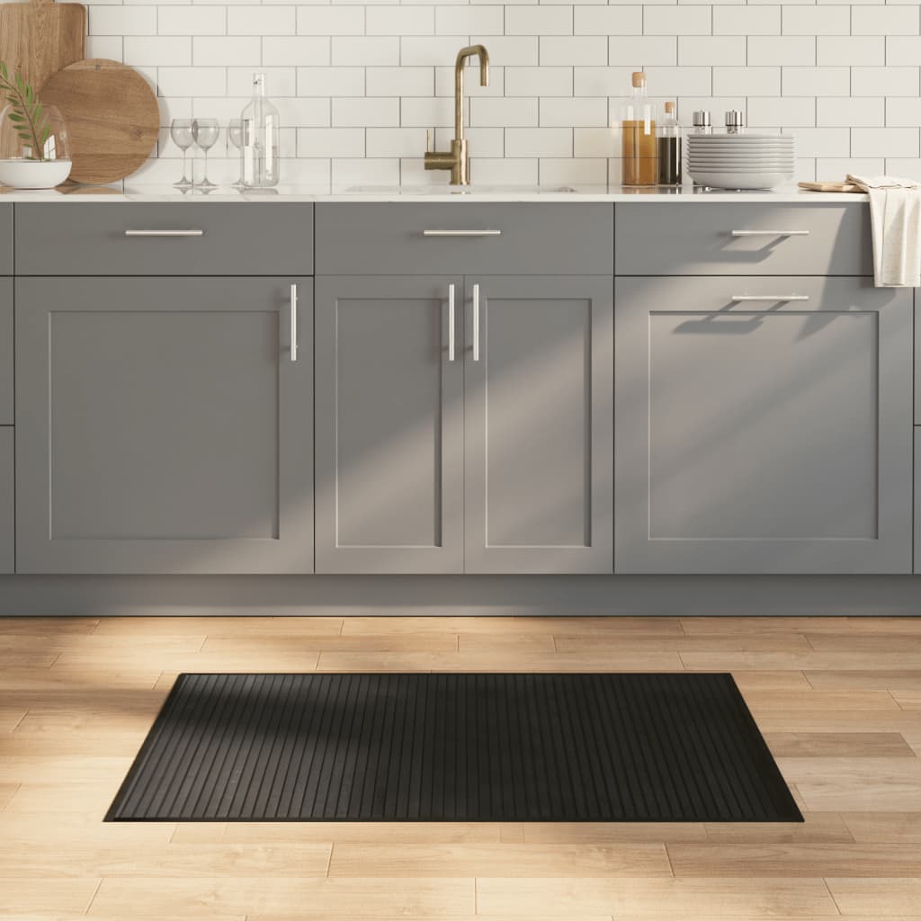 vidaXL Rug Rectangular Black 60x100 cm Bamboo