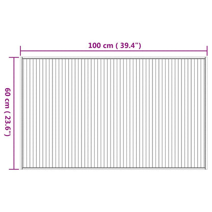 vidaXL Rug Rectangular Natural 60x100 cm Bamboo