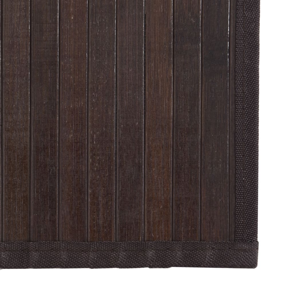 vidaXL Rug Rectangular Dark Brown 60x100 cm Bamboo