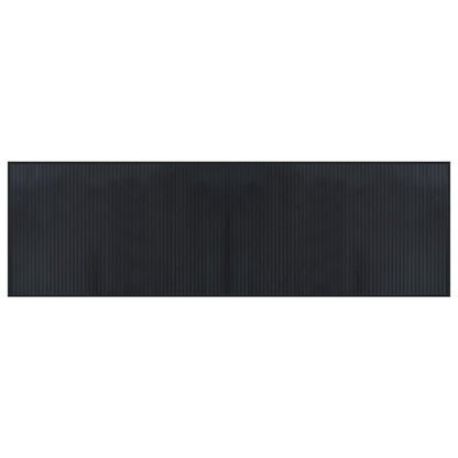 vidaXL Rug Rectangular Black60x200 cm Bamboo