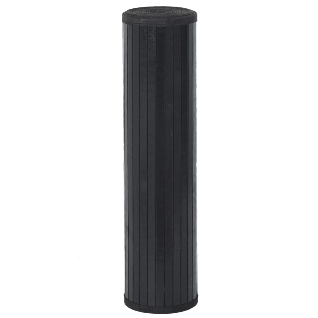 vidaXL Rug Rectangular Black60x200 cm Bamboo