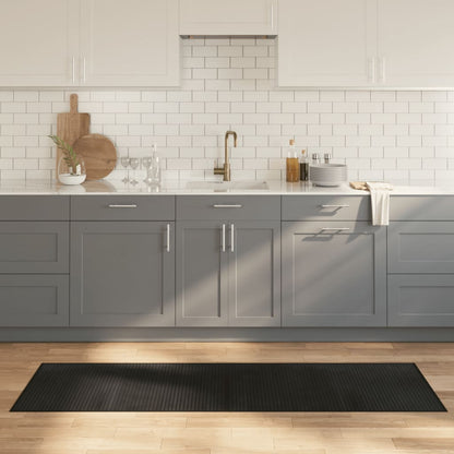 vidaXL Rug Rectangular Black 60x200 cm Bamboo