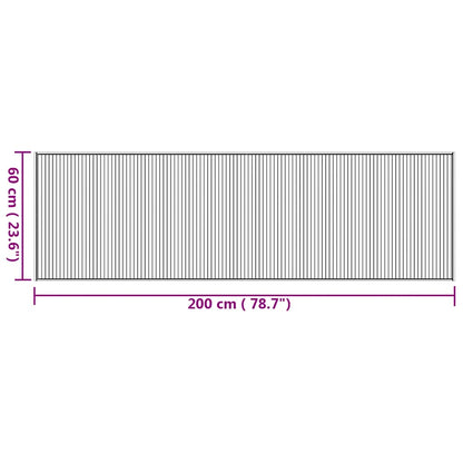 vidaXL Rug Rectangular Natural 60x200 cm Bamboo