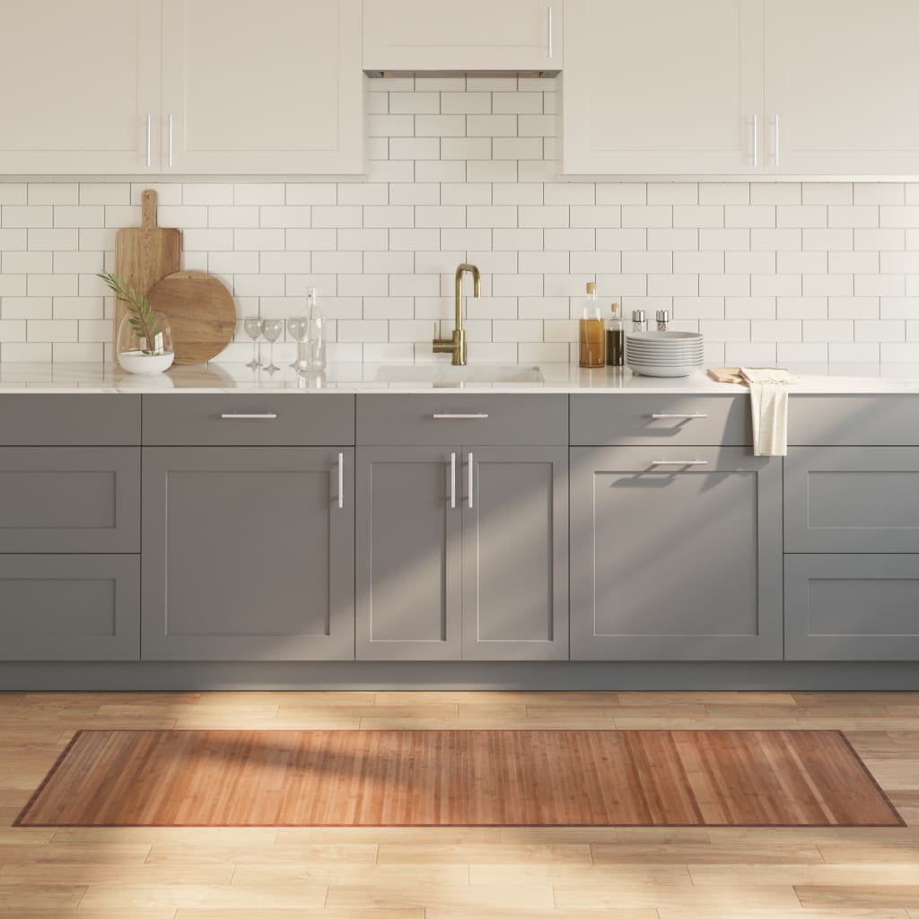 vidaXL Rug Rectangular Natural60x200 cm Bamboo