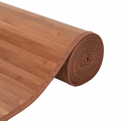 vidaXL Rug Rectangular Brown60x200 cm Bamboo