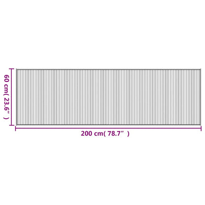 vidaXL Rug Rectangular Brown 60x200 cm Bamboo
