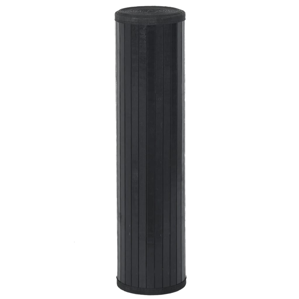vidaXL Rug Rectangular Black 60x300 cm Bamboo