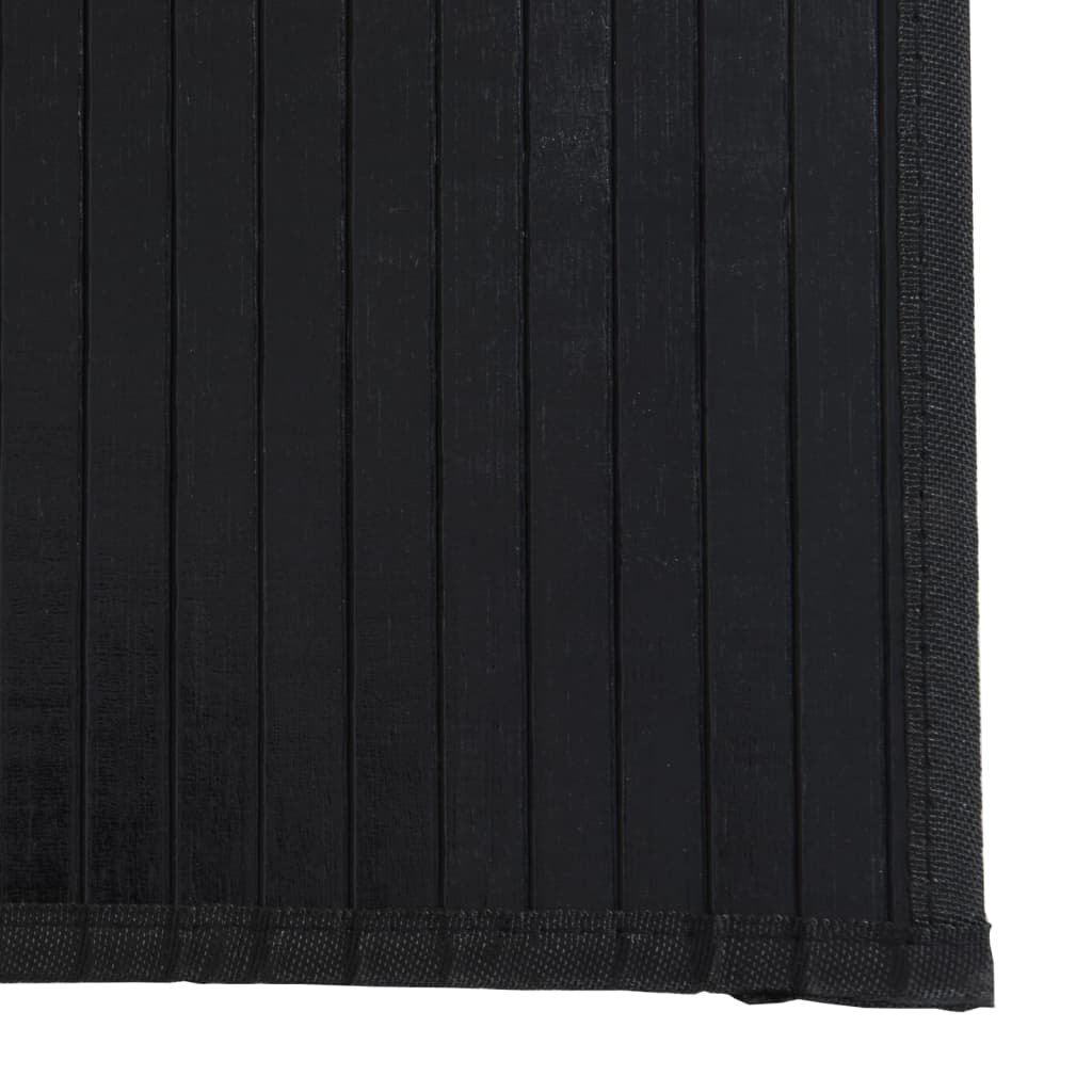 vidaXL Rug Rectangular Black 60x300 cm Bamboo