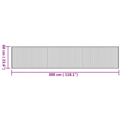vidaXL Rug Rectangular Natural 60x300 cm Bamboo