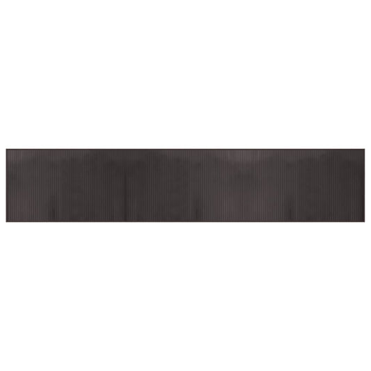 vidaXL Rug Rectangular Dark Brown60x300 cm Bamboo