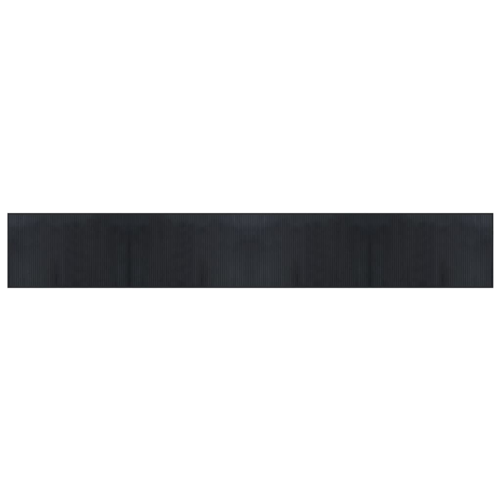 vidaXL Rug Rectangular Black60x400 cm Bamboo