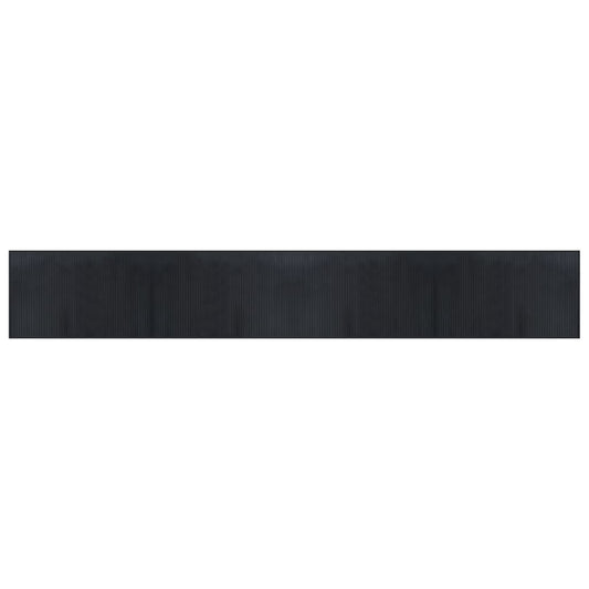 vidaXL Rug Rectangular Black60x400 cm Bamboo