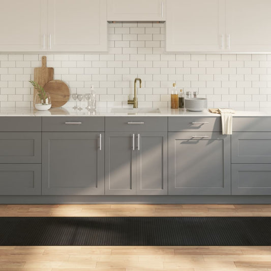 vidaXL Rug Rectangular Black60x400 cm Bamboo