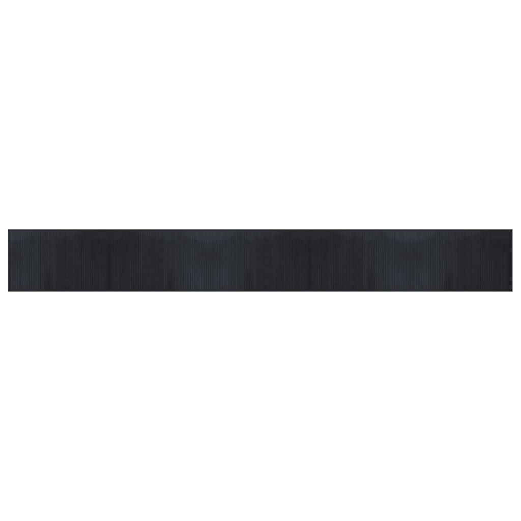 vidaXL Rug Rectangular Black 60x500 cm Bamboo