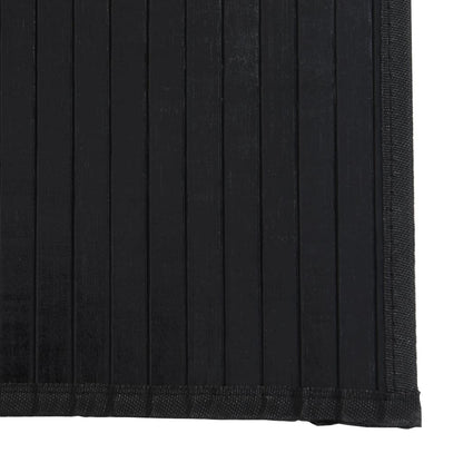 vidaXL Rug Rectangular Black 60x500 cm Bamboo