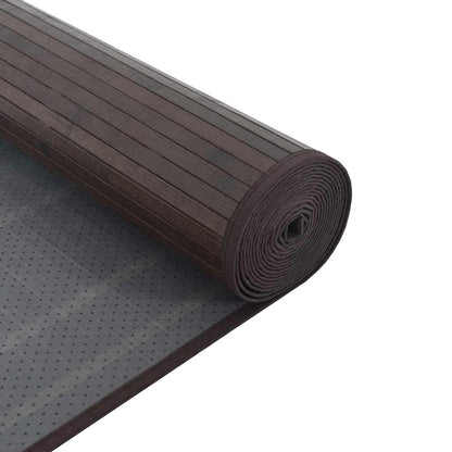 vidaXL Rug Rectangular Dark Brown 60x500 cm Bamboo
