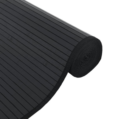 vidaXL Rug Rectangular Black 60x1000 cm Bamboo