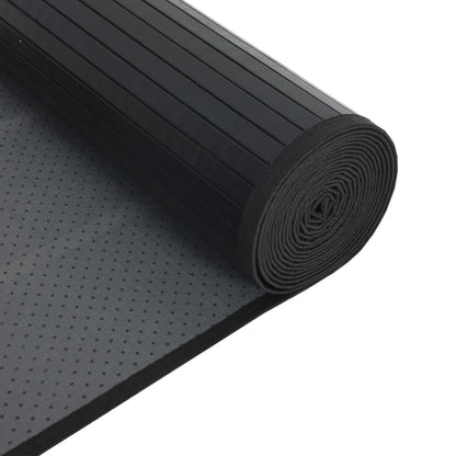 vidaXL Rug Rectangular Black 60x1000 cm Bamboo