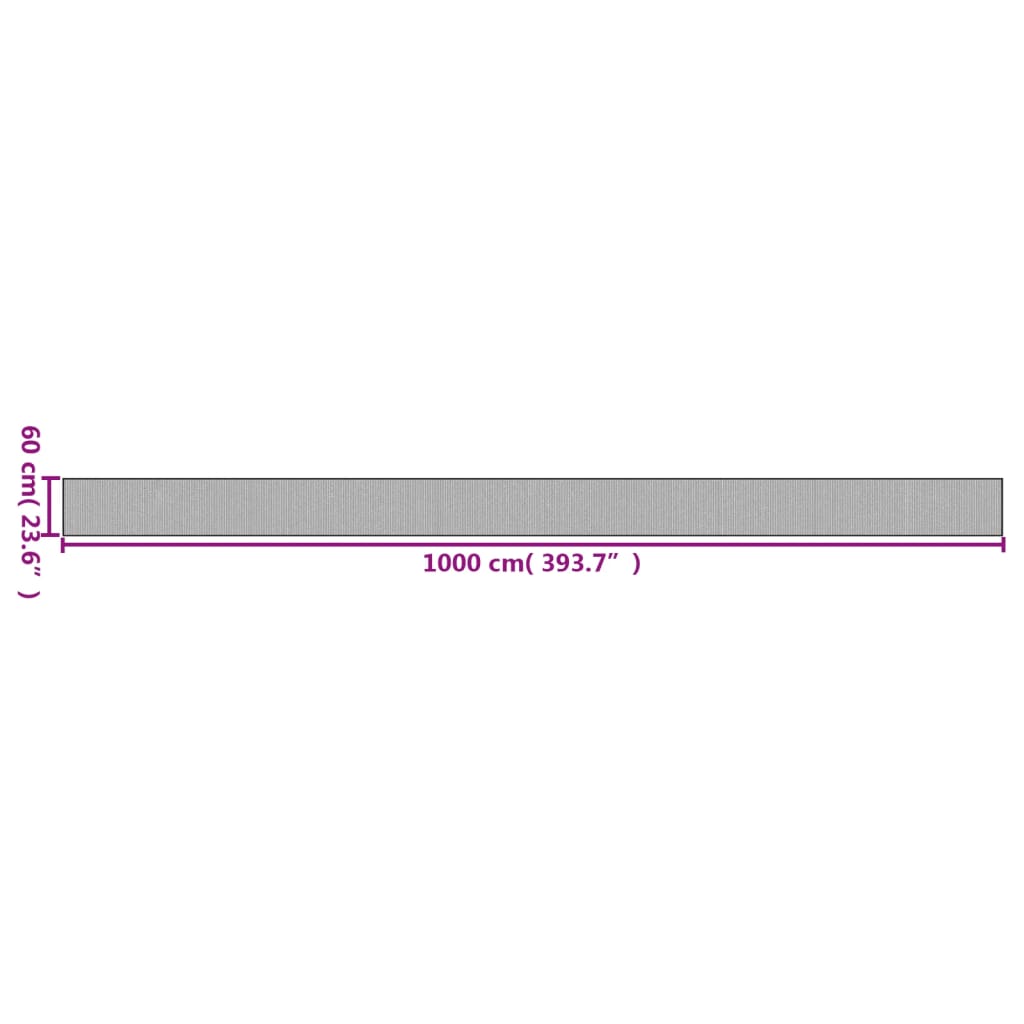 vidaXL Rug Rectangular Brown60x1000 cm Bamboo