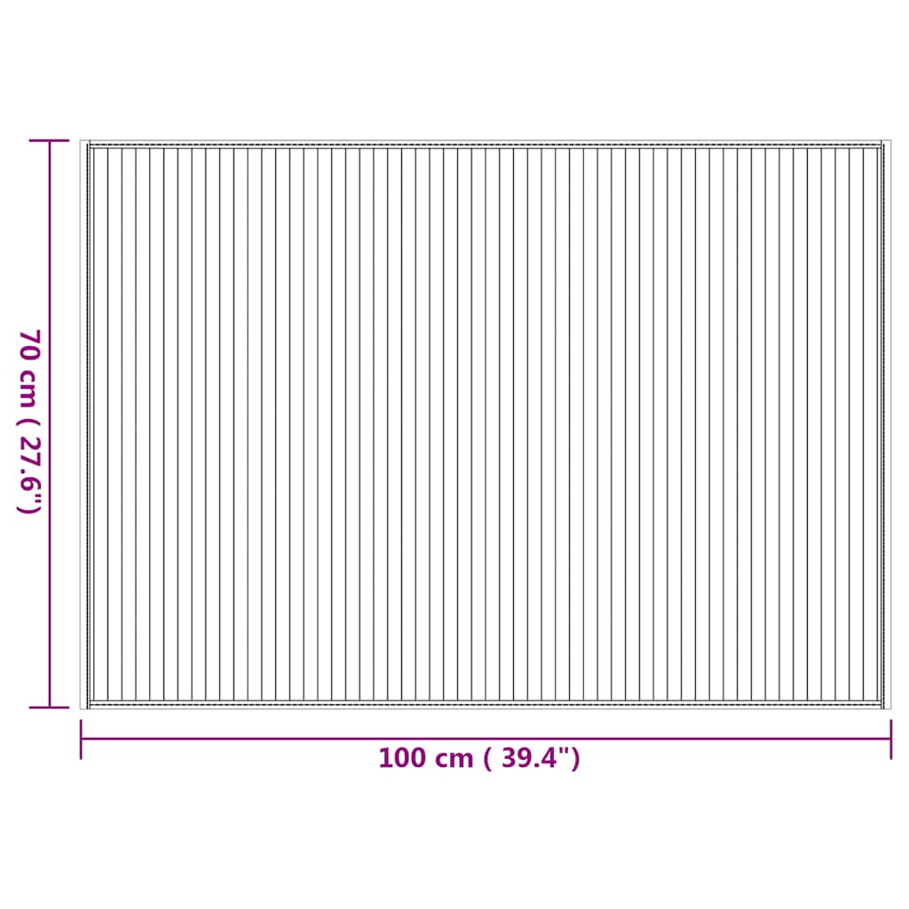 vidaXL Rug Rectangular Natural 70x100 cm Bamboo
