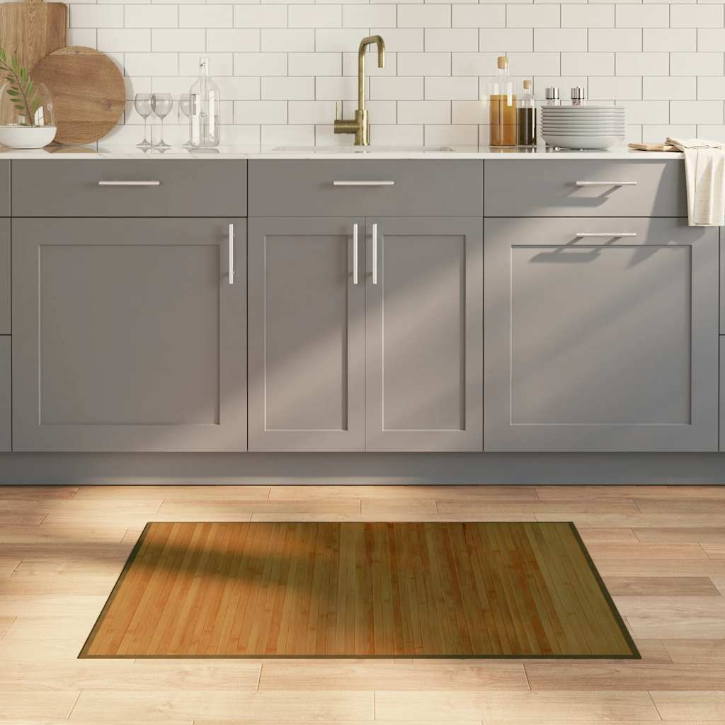vidaXL Rug Rectangular Brown 70x100 cm Bamboo