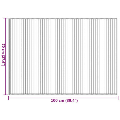 vidaXL Rug Rectangular Grey 70x100 cm Bamboo