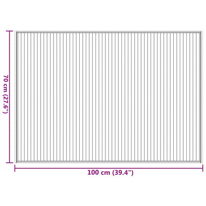 vidaXL Rug Rectangular Dark Brown 70x100 cm Bamboo
