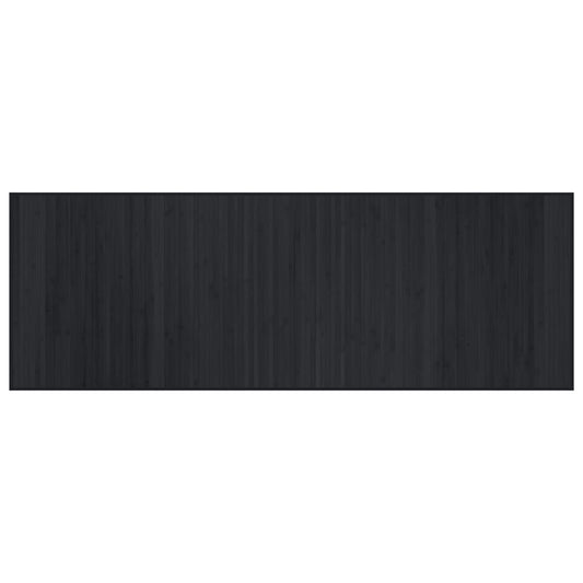 vidaXL Rug Rectangular Black70x200 cm Bamboo