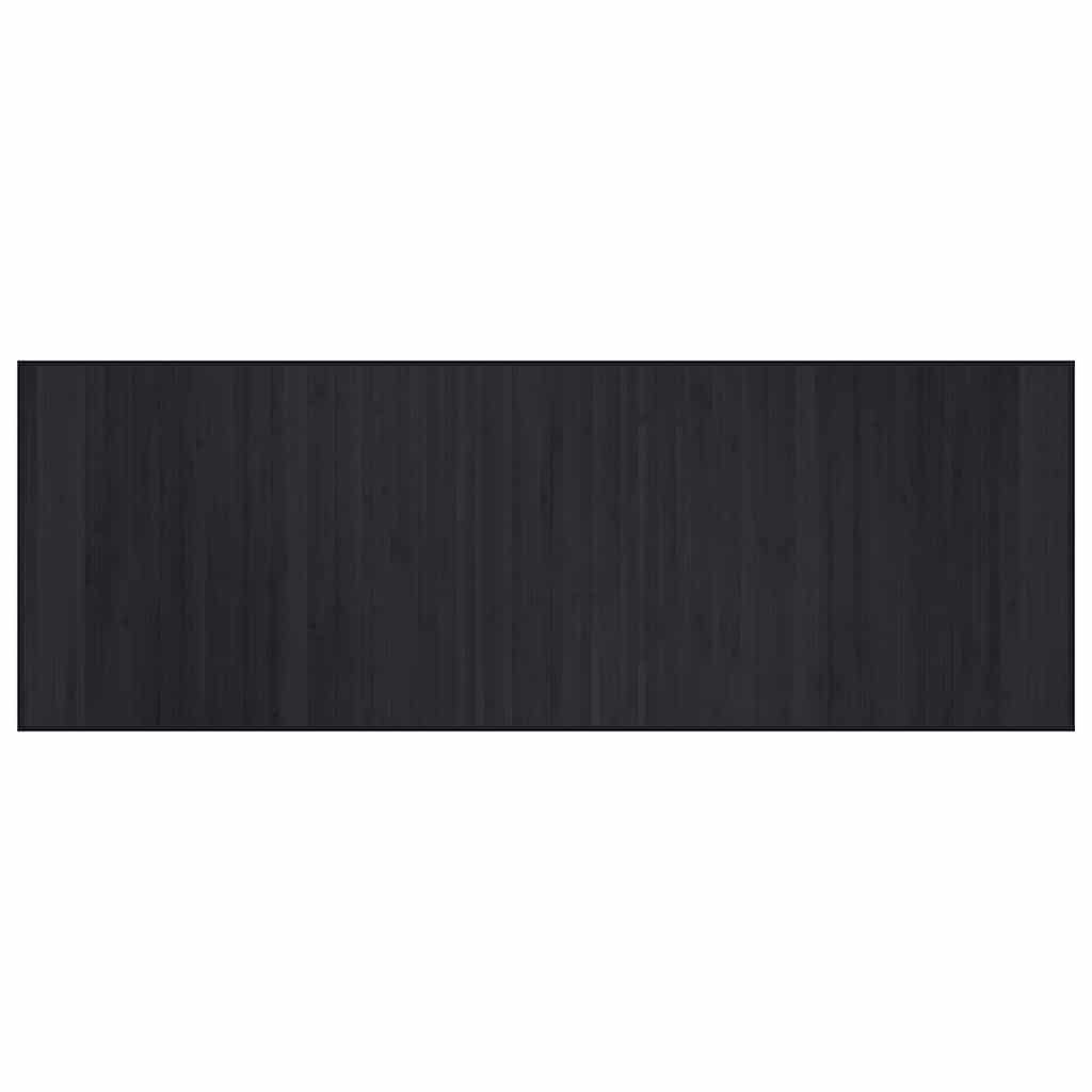 vidaXL Rug Rectangular Black 70x200 cm Bamboo