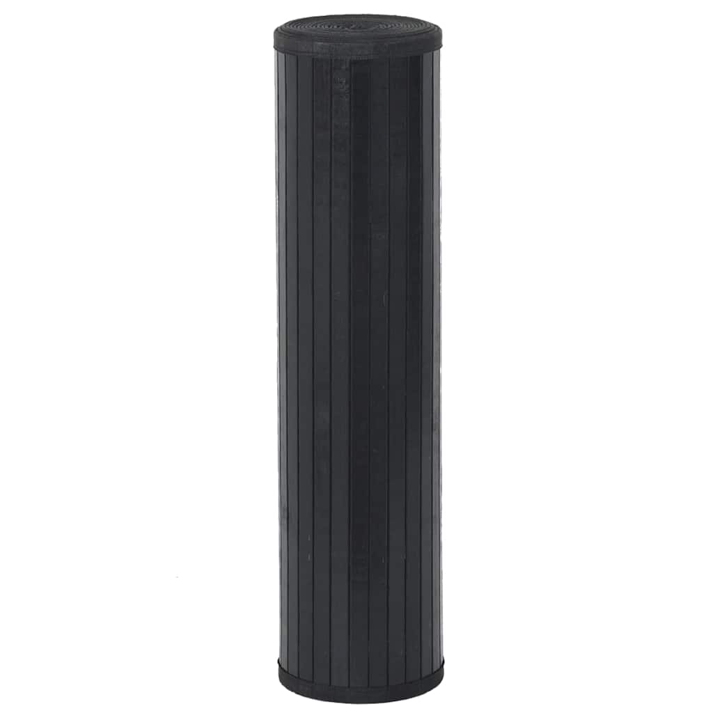 vidaXL Rug Rectangular Black 70x200 cm Bamboo