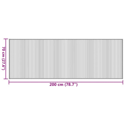 vidaXL Rug Rectangular Brown 70x200 cm Bamboo