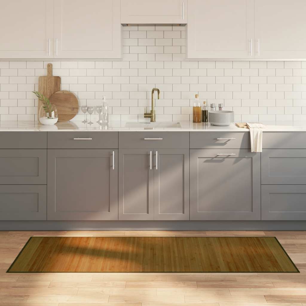 vidaXL Rug Rectangular Brown 70x200 cm Bamboo