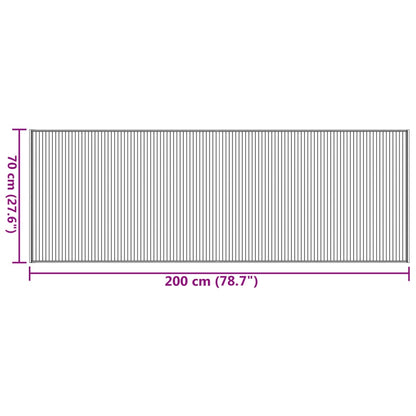 vidaXL Rug Rectangular Light Natural 70x200 cm Bamboo