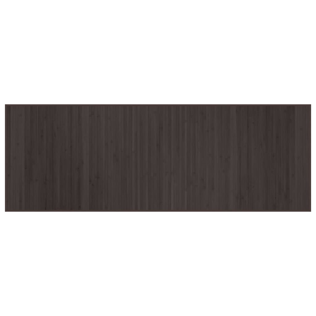 vidaXL Rug Rectangular Dark Brown 70x200 cm Bamboo