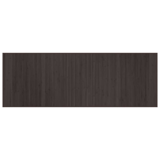 vidaXL Rug Rectangular Dark Brown 70x200 cm Bamboo