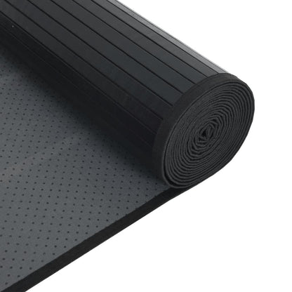 vidaXL Rug Rectangular Black 70x300 cm Bamboo